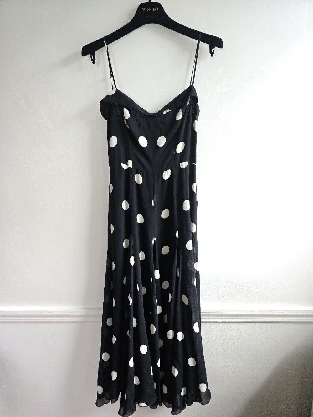 New Reformation Fredo Moon Polka Dot Midi Dress Size 4 NWT - Picture 10 of 15